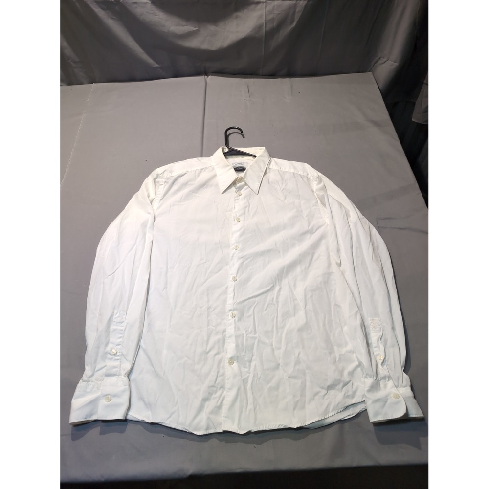 Versace Collection Men's White Button Down Long Sleeve Dress Shirt 45/18